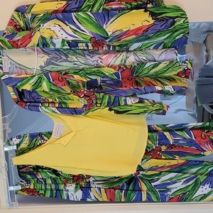 Bright summer pants suit w cami